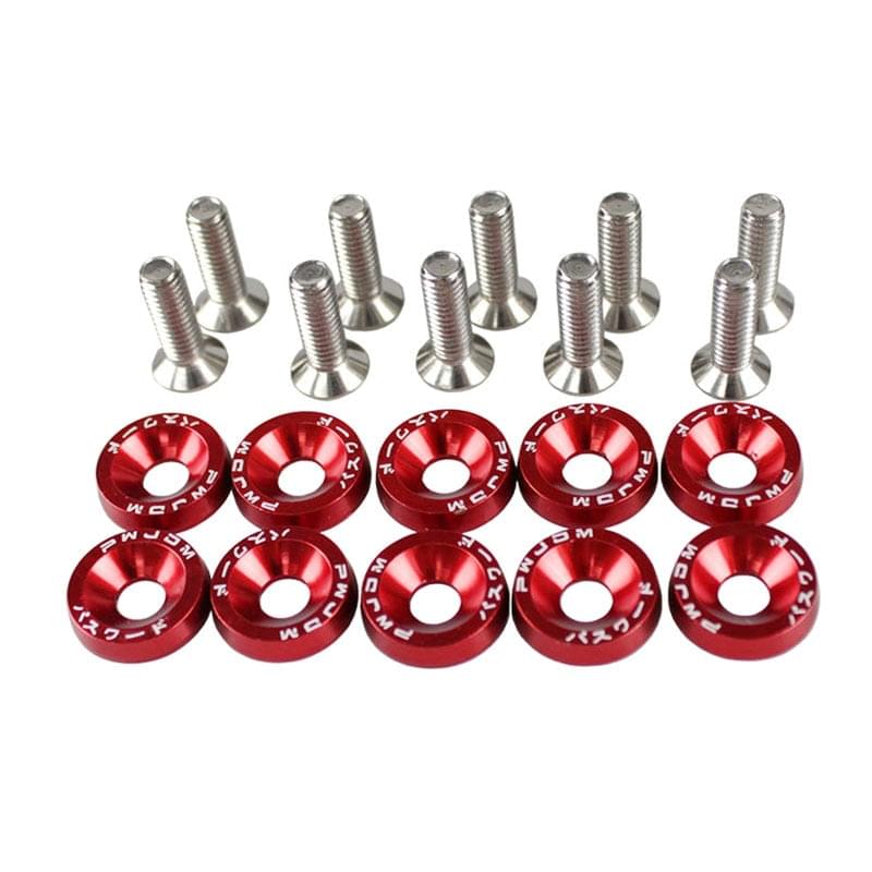 10PCS Aluminum Fasteners / Washer JDM (Hex M6X20)