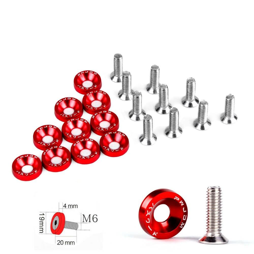 10PCS Aluminum Fasteners / Washer JDM (Hex M6X20)