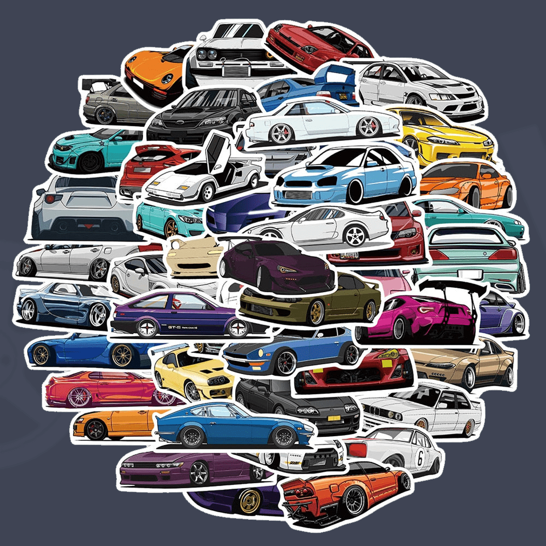 10/30/50/100PCS JDM Car collection sticker