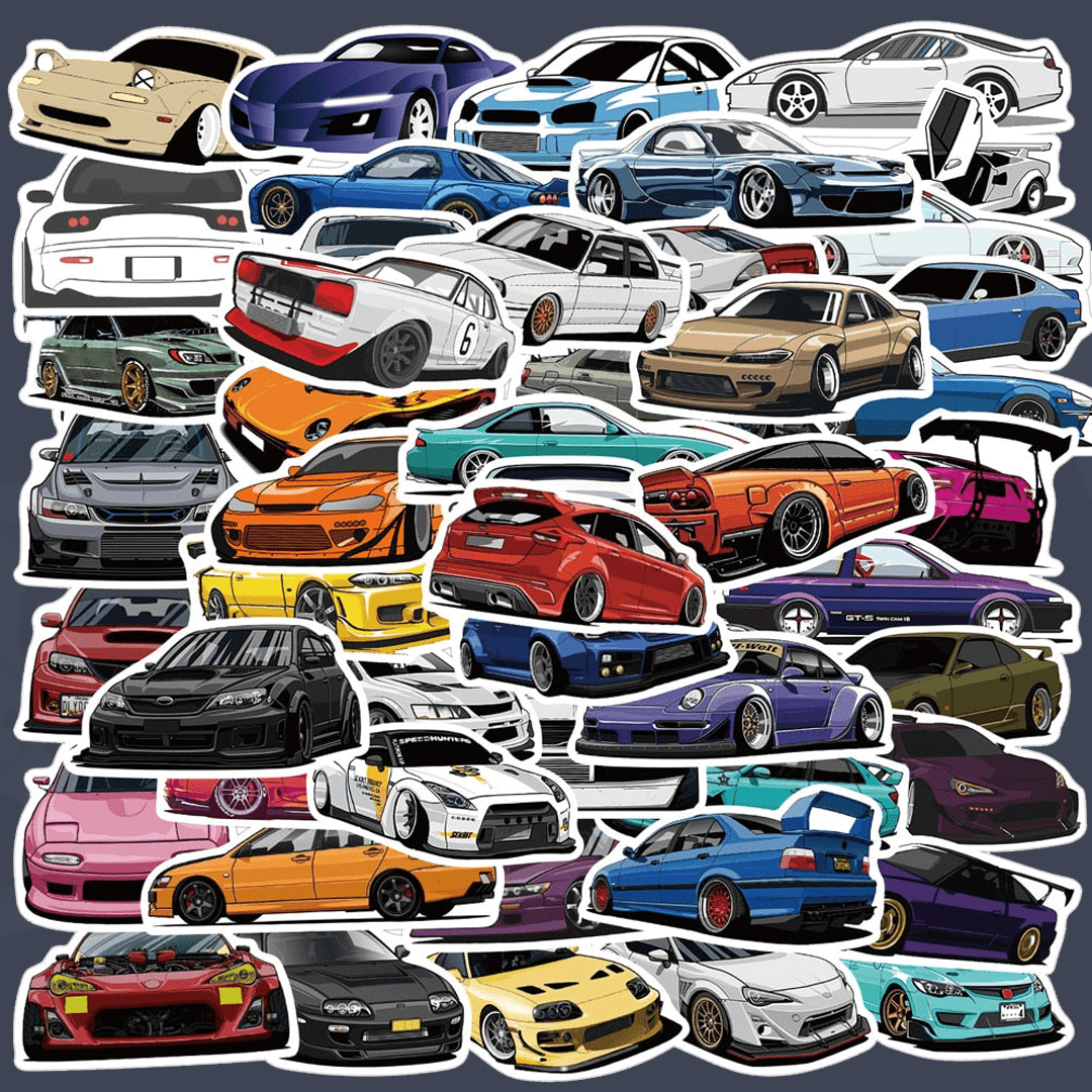 10/30/50/100PCS JDM Car collection sticker