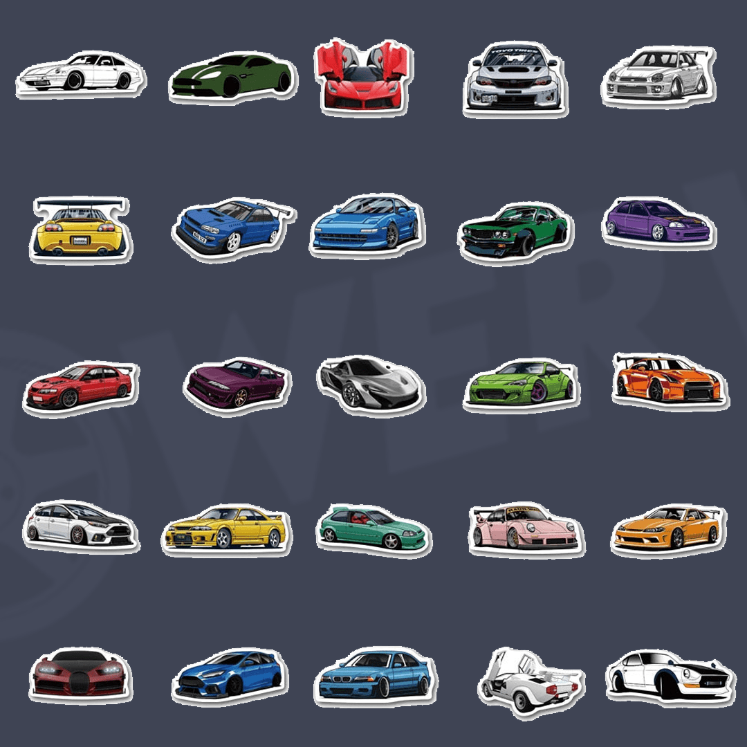 10/30/50/100PCS JDM Car collection sticker